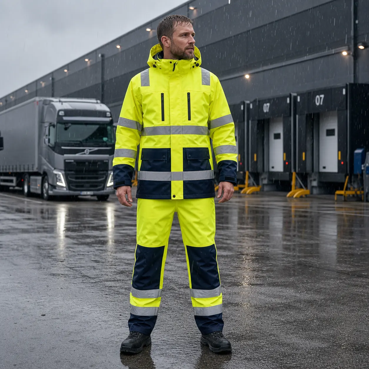 IL006 STORM HiVis Waterproof Set (Safety Yellow (Hi-Vis))